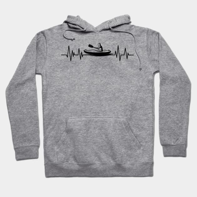 Funny Kayak Quote Kayaker heartbeat Kayak lover Hoodie by mezy